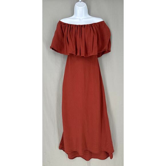 Zara Rust Maxi Dress - Picture 1 of 7